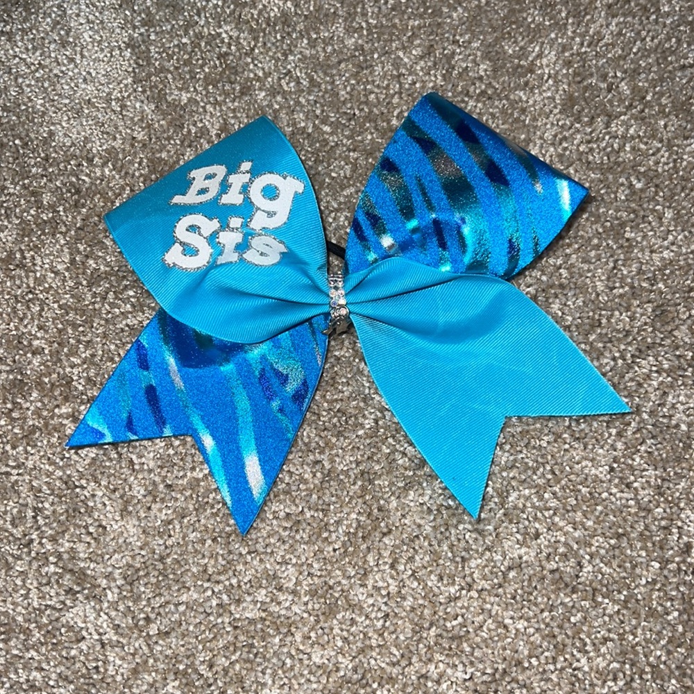 Blue Big Sis Cheer Bow